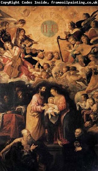 ROELAS, Juan de las Adoration of the Name of Jesus